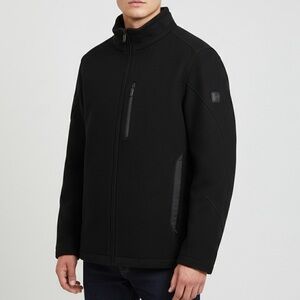 TUMI T-TECH Men’s Black Wool Blend Tech Jacket Travel Commuter M